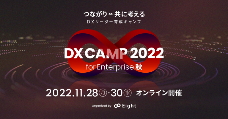 5a44d2890b90ffaf77dd643856766d6e 767x403 - DXリーダー育成イベント「DX CAMP 2022 for Enterprise」を開催<br>～大企業におけるDXの戦略立案から実行・推進まで、実例を交えて学べる3日間～