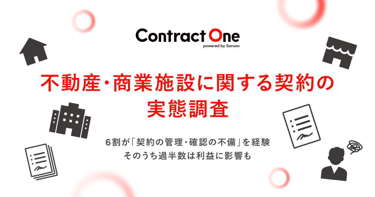 Sansan、「不動産・商業施設に関する契約の実態」を調査～電子契約解禁